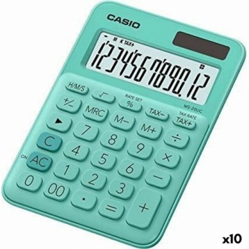 Kalkulators Casio MS-20UC 2,3 x 10,5 x 14,95 cm Zaļš (10 gb.)