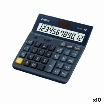 Калькулятор Casio DH-12ET Чёрный (10 штук)
