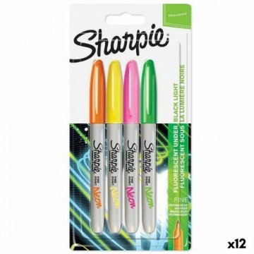 Набор маркеров Sharpie Neon Разноцветный 4 Предметы 1 mm (12 штук)