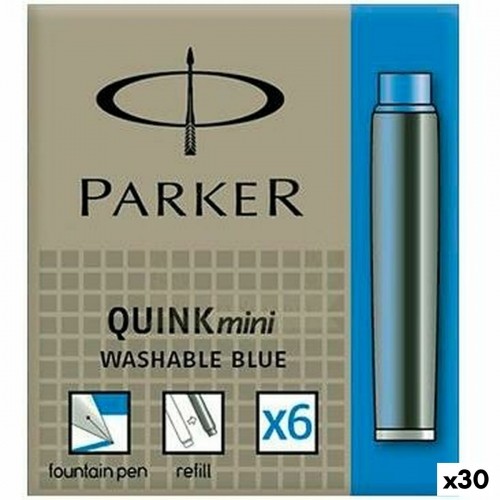 Fountain pen ink refill Parker Quink Mini 6 Daudzums Zils (30 gb.) image 1