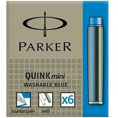 Fountain pen ink refill Parker Quink Mini 6 Daudzums Zils (30 gb.) image 2