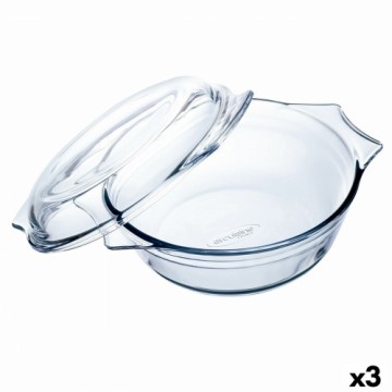 Форма для выпечки Ô Cuisine   С крышкой 23,5 x 20,5 x 10 cm Прозрачный Cтекло (3 штук)