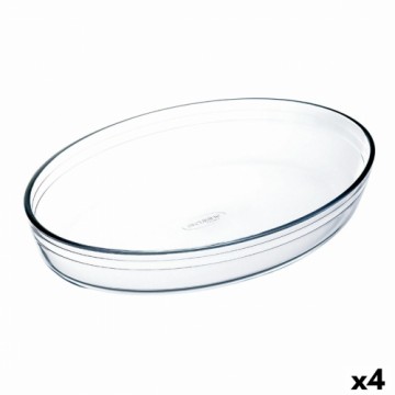 Форма для выпечки Ô Cuisine   овальная 40 x 28 x 7 cm Прозрачный Cтекло (4 штук)