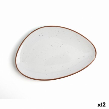 Плоская тарелка Ariane Terra Керамика Бежевый Ø 21 cm (12 штук)
