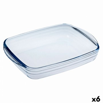 Форма для выпечки Ô Cuisine Прямоугольный Прозрачный Cтекло 28 x 20 x 5 cm (6 штук)