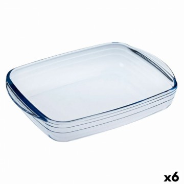 Форма для выпечки Ô Cuisine Прямоугольный Прозрачный Cтекло 23 x 15 x 5 cm (6 штук)