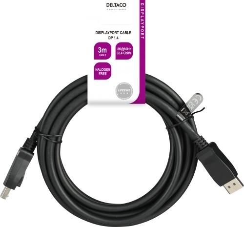 DisplayPort Cable 3m / Displayport kabelis 3M image 4