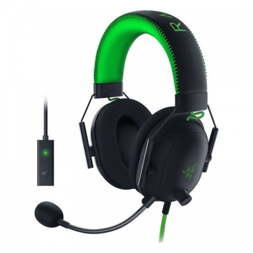 Razer  
         
       Multi-platform  BlackShark V2 Special Edition Headset, On-ear, Microphone, Black/Green, Wired, Yes image 1