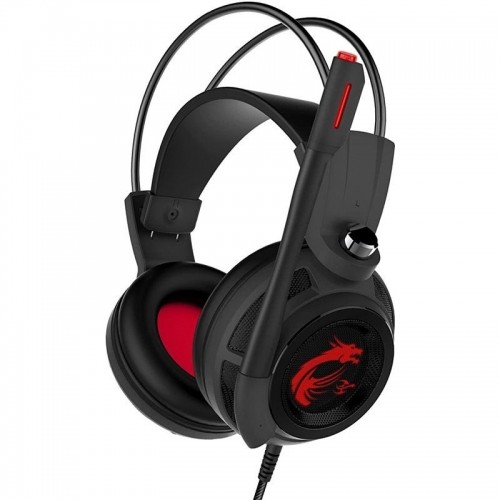 MSI  
         
       DS502 Gaming Headset, Wired, Black/Red image 1