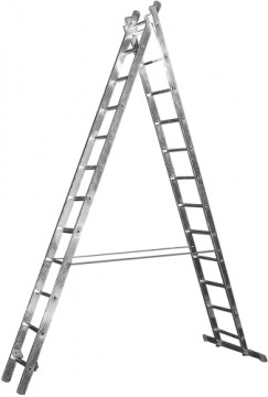 Kāpnes alumīnija 2x 9 pakāpieni