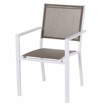Bigbuy Home Садовое кресло Thais 55,2 x 60,4 x 86 cm Pelēkbrūns Alumīnijs Balts