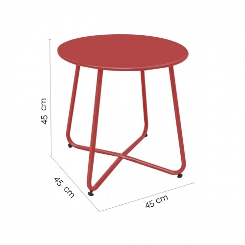 Bigbuy Home Вспомогательный стол Luna Красный Сталь 45 x 45 cm image 2