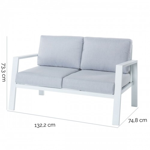 Bigbuy Home Divvietīgs dīvāns Thais 132,20 x 74,80 x 73,30 cm Alumīnijs image 2