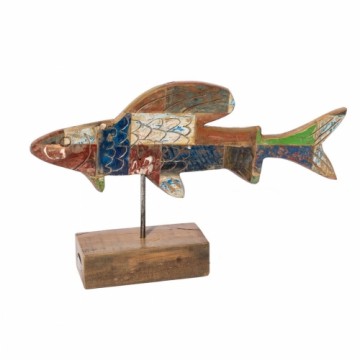 Bigbuy Home Декоративная фигура Calypso Рыба 51 x 13 x 28 cm Тик Разноцветный