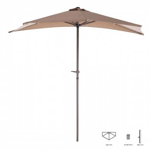 Bigbuy Home Пляжный зонт 240 x 125 x 250 cm Pelēkbrūns Alumīnijs image 3