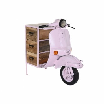 Kumode DKD Home Decor 100 x 68 x 105 cm Metāls Motocikls Gaiši Rozā Mango koks