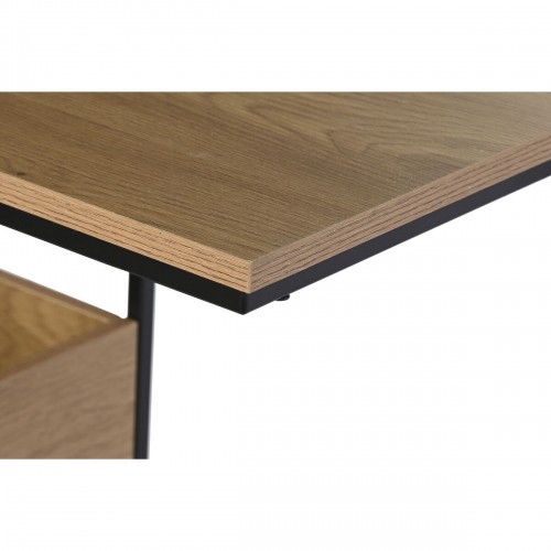 Вспомогательный стол DKD Home Decor 55 x 35 x 55 cm Натуральный Чёрный Металл Деревянный MDF image 3
