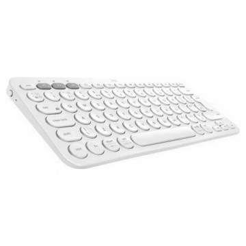 Bezvadu Klaviatūra Logitech K380 AZERTY Balts Francūzis (Atjaunots A)
