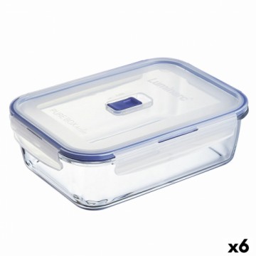 Герметичная коробочка для завтрака Luminarc Pure Box Active 22 x 16 cm 1,97 l Двухцветный Cтекло (6 штук)