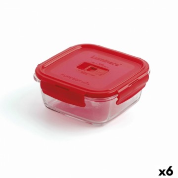 Герметичная коробочка для завтрака Luminarc Pure Box 760 ml Красный Cтекло (6 штук)