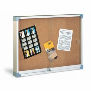 Bulletin Board Faibo 80 x 100 cm Серый Коричневый Kорка метакрилата
