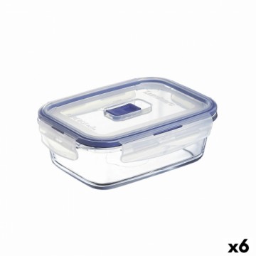 Герметичная коробочка для завтрака Luminarc Pure Box Active 16 x 11 cm 820 ml Двухцветный Cтекло (6 штук)
