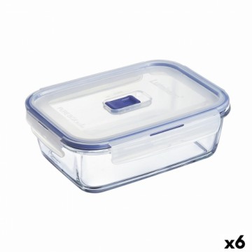 Герметичная коробочка для завтрака Luminarc Pure Box Active 19 x 13 cm 1,22 L Двухцветный Cтекло (6 штук)
