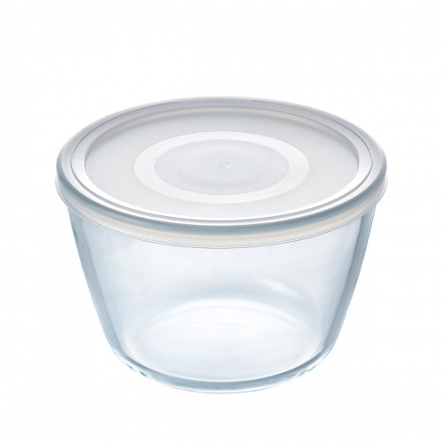 Apaļa Pusdienu Kastīte ar Vāku Pyrex Cook & Freeze 1,6 L 17 x 17 x 12 cm Caurspīdīgs Silikona Stikls (4 gb.) image 2