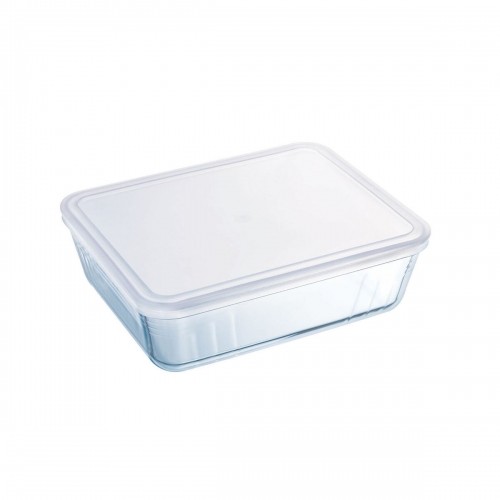 Прямоугольная коробочка для завтрака с крышкой Pyrex Cook & Freeze 4,2 L 28 x 23 x 10 cm Прозрачный Силикон Cтекло (3 штук) image 2