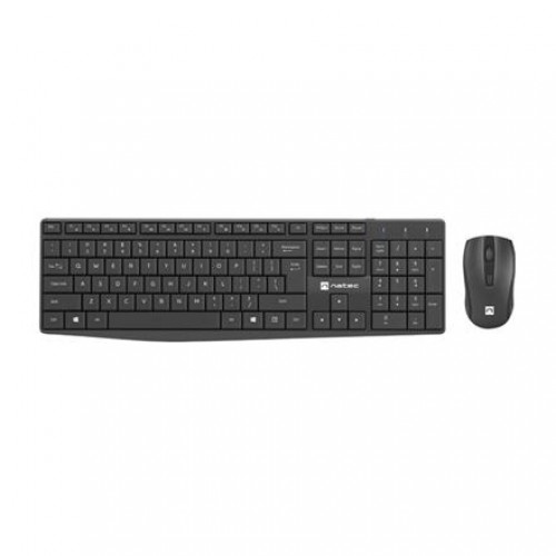 Natec Keyboard and Mouse   Squid 2in1 Bundle Keyboard and Mouse Set, Wireless, US, Black image 1