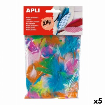 Ремесленный материал Apli Перья 14 g Разноцветный (5 штук)