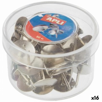 Кнопки Apli Серебристый никель (16 штук)