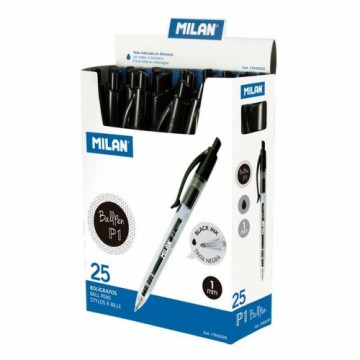 Pildspalva Milan P1 Melns 1 mm (25 gb.)