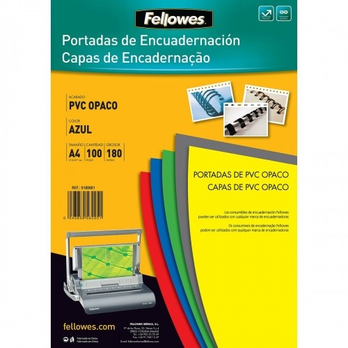 Binding Covers Fellowes 100 gb. Zils PVC A4 image 1
