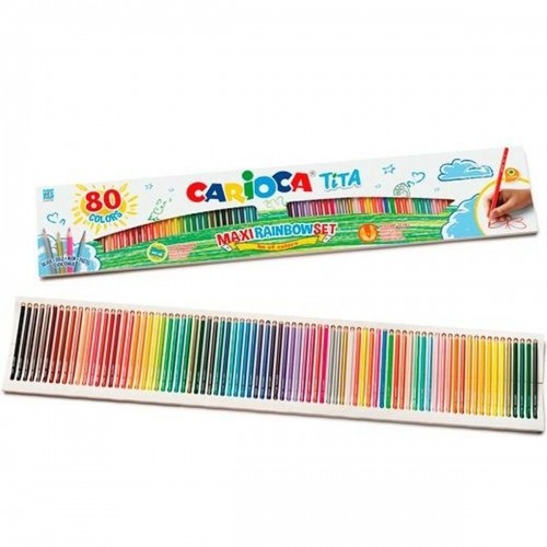Krāsainie zīmuļi Carioca Tita Daudzkrāsains 80 Daudzums image 1