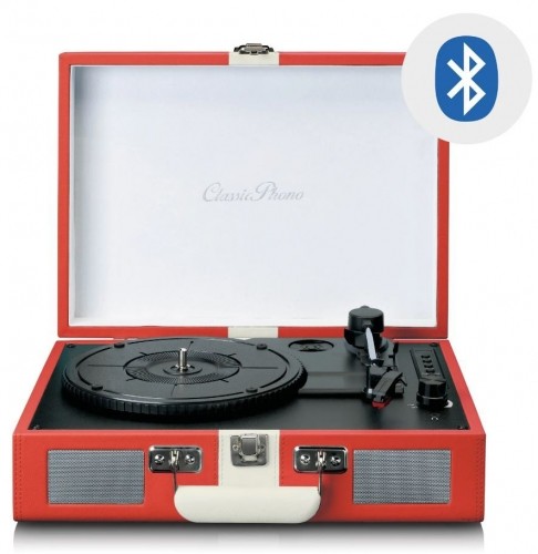 Lenco CLASSIC PHONO TT-110RDWH - TURNTABLE WITH BLUETOOTH® RECEPTION AND BUILT IN SPEAKERS - RED WHITE image 5