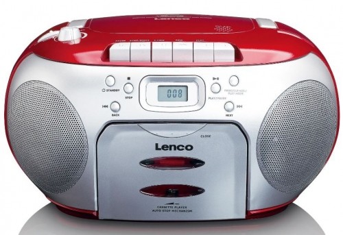 Portable stereo FM radio with CD and cassette player Lenco SCD420RD image 1