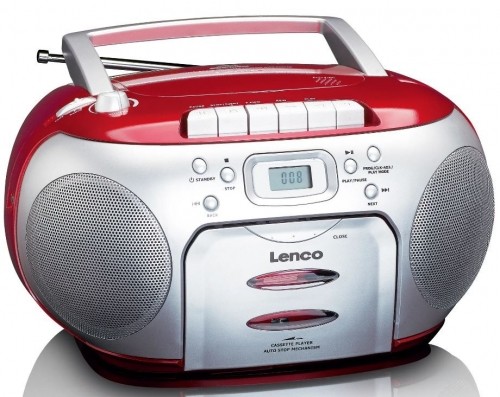 Portable stereo FM radio with CD and cassette player Lenco SCD420RD image 2