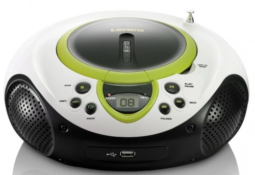 Portable stereo FM radio with CD player Lenco SCD38USBG image 1