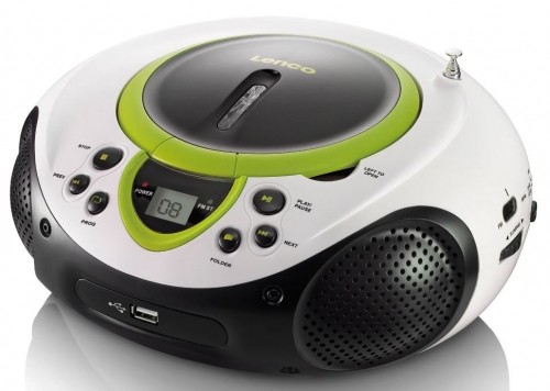 Portable stereo FM radio with CD player Lenco SCD38USBG image 2