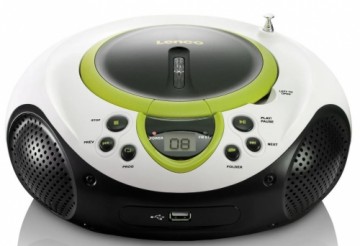 Portable stereo FM radio with CD player Lenco SCD38USBG