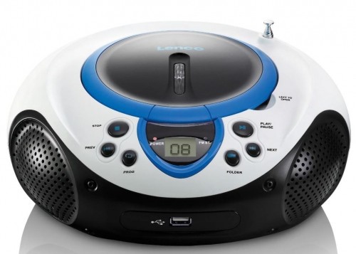 Portable stereo FM radio with CD player Lenco SCD38USBB image 1
