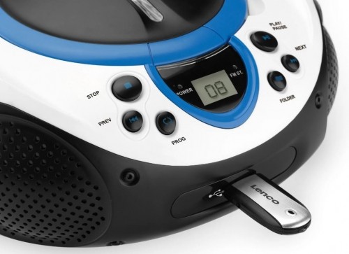 Portable stereo FM radio with CD player Lenco SCD38USBB image 3
