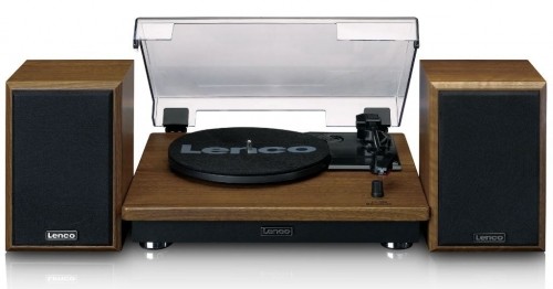 LENCO LS-100WD - TURNTABLE WITH 2 EXTERNAL SPEAKERS - WOOD image 1