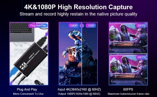 RoGer HDMI Video Capture Card 4K@60FPS / USB 3.0 / HDCP 2.2 image 5