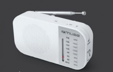 Muse  
         
       M-025 RW, Portable radio, White