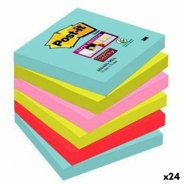 Стикеры для записей Post-it Super Sticky 76 x 76 mm Разноцветный (24 штук)