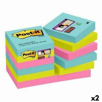Набор клейких заметок Post-it Super Sticky 47,6 x 47,6 mm Разноцветный (2 штук)