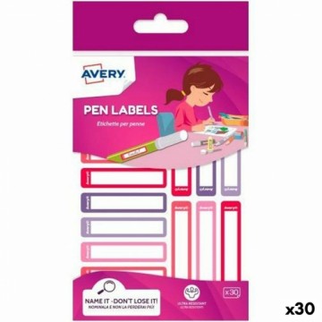 Self adhesive labels Avery 50 x 10 mm Розовый полиэтилен Фиолетовый (30 штук)