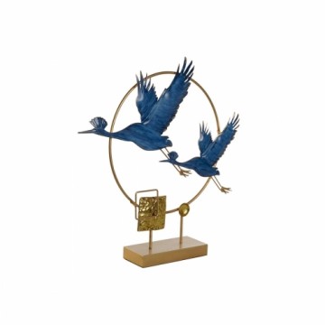 Декоративная фигура DKD Home Decor 51 x 9 x 51 cm Синий Позолоченный Птица